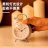 得力（deli）儿童节迷你复古机械闹钟低噪夜光卧室床头闹钟儿童 学生启蒙闹钟 白色9024开学开学季新年礼物 实拍图