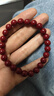 爆款正品仿朱砂男女素手链招财含量砂矿男女星光辰砂手串 朱砂素串8mm 实拍图