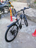 EG7山地自行车成人学生变速越野单车双减震赛车26寸青少年男女 辐条【加厚防滑轮-更安全】黑白 26寸21速【适合：160-180CM】 实拍图