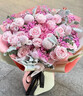 冉子花坊母亲节鲜花速递粉玫瑰百合向日葵混搭花束生日礼物同城配送 韩式粉玫瑰绣球花束 实拍图