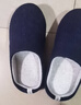 内泊（NEIBO）乳胶棉拖鞋男冬季天大码女士室内家居鞋防滑防臭橡胶软底羊毛蓝42 实拍图