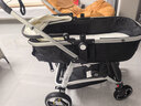 纽贝耳newber婴儿车 婴儿推车 婴儿车0-3岁用折叠可坐可躺带减震 可换向 黑白 防风保暖罩+防蚊罩+护脊板 实拍图