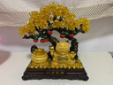 礼之源招财猫摇钱树摆件聚宝盆工艺品办公室桌面店铺收银台乔迁开业礼物 小号黄水晶发财树八方来米招财猫 实拍图
