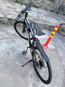 EG7山地自行车成人学生变速越野单车双减震赛车26寸青少年男女 辐条【加厚防滑轮-更安全】黑白 26寸21速【适合：160-180CM】 实拍图