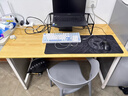 舒客艺家 电脑桌台式小户型小桌子家用学习桌写字办公书桌电竞长条桌子 木纹白架单桌120*60*74 加固电脑桌 实拍图