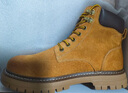 骆驼（CAMEL）马丁靴男王俊凯同款工装大黄靴女冬季穿搭通勤金甲户外徒步登山鞋 G122W7757TR金黄色-男【加绒】 43 实拍图