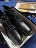 JUKUANG 新款马丁靴男真皮男靴英伦潮流高帮皮鞋鞋子厚底工装靴男士潮中帮百搭男鞋 四季款经典黑色 42(标准皮鞋尺码-运动鞋拍小一码) 实拍图