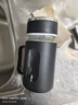 新款玻璃杯商务防爆把手大容量手柄办公室泡茶水杯防摔男女杯子 活动商务黑【两款随机发】 500ml 实拍图