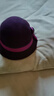 恒源祥 帽子女士秋冬季保暖礼帽羊毛呢盆帽时尚百搭渔夫帽生日礼物 紫色 实拍图