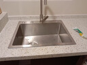 松派厨房水槽304不锈钢水槽双改大单槽水池盆洗菜盆台下盆洗碗槽 左排水槽0涂层-祼盆（无龙头） 550*450mm【国标SUS304假一赔十】 实拍图