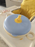 新安代儿童餐具辅食碗 婴儿碗新生儿注水保温碗可拆卸316不锈钢多功能碗 升级316L感温蓝色+叉勺套装 实拍图