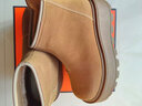断码品牌短靴女秋冬增高厚底博肯棉鞋2024年新款休闲加绒雪地靴 驼色加绒内里 36 实拍图