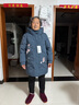 鸭鸭（YAYA）奶奶羽绒服女中长款连帽刺绣花中老年妈妈装洋气老人衣服冬季外套 实拍图