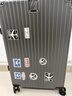 狄斯顿保罗  铝框行李箱男女新款拉杆箱万向轮拉杆箱大容量旅行箱登机密码箱 深灰色-加厚合金框【箱体可坐人】 28英寸 实拍图