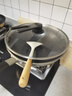 炊大皇炒锅有钛0氟不粘锅316L不锈钢不粘平底炒锅32cm 实拍图