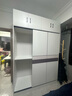 白浅【免费安装】衣柜卧室储物柜子移门衣橱简易推拉门大衣柜 【三门】1.6米主柜+顶柜 实拍图
