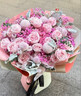 冉子花坊母亲节鲜花速递粉玫瑰百合向日葵混搭花束生日礼物同城配送 韩式粉玫瑰绣球花束 实拍图