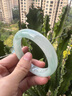 老坑翡翠手镯缅甸油青飘花玉手镯女贵妃镯冰种浅绿玉镯子女款 54号 实拍图