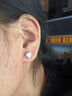 戚小米纯999足银如意结耳钉女士螺丝拧扣养耳洞耳环睡觉免摘耳骨钉耳饰 银色小号一对【999足银】 实拍图