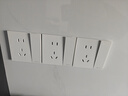公牛（BULL）开关插座G57蝶翼超薄16A大功率带开关大面板插座G57E204暮雪白 实拍图