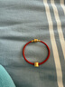 周生生【细绳】串珠3mm细版手绳转运珠皮绳男女定价不锈钢绳-珊瑚红 Y17 实拍图