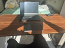 新颜值主义电脑桌电竞桌实木书桌家用台式办公桌学习桌写字桌工作台长条桌子 120*60CM【40MM碳钢腿】胡桃色 实拍图