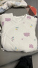 童泰新生婴儿衣服连体衣夹棉秋冬季0-6月初生宝宝纯棉加厚哈衣爬服 紫色花朵 59cm (建议1-3个月身高55-60cm) 实拍图