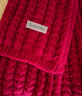 百搭韩版针织毛线红色围巾女2024圣诞冬季高级感新年礼物情侣围脖 针织围巾-酒红色-1个装-保暖 1 实拍图