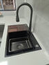 欧琳（OULIN）厨房水槽大单槽304不锈钢纳米手工水槽750*460 旗舰款9158H配L009H三出水抽拉龙头 实拍图
