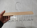实木吊带衣架多功能内衣背心收纳实木8钩衣架波浪衣架 原木色1个 实拍图