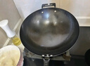 古臻匠锤纹铁锅炒锅无涂层平底圆底氮化不易粘不易锈炒菜家用 圆底 34cm 实拍图