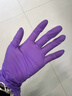 乌斯京（WOLSGIN）一次性手套 丁腈手套 50只小码 加厚防护餐饮食品级紫色橡胶手套 实拍图