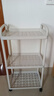 京东物流 落地小推车置物架家用玩具零食办公桌卫生间厨房储物架 白色三层 实拍图
