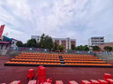 体育场看台座椅中空吹塑折叠椅篮球馆室内外水泥地观众席塑料坐凳 宝蓝色 实拍图