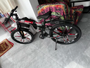 凤凰（Phoenix） 凤凰自行车可折叠山地车路虎男士成年人变速女式越野公路单车 十刀黑红/折叠双避震/全竞速轴承 24寸24速【参考：138-168cm】 实拍图