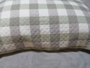 然牌蓝色方格枕巾单只  A类100%纯棉 防汗防油加大加厚枕头巾 55x80cm 实拍图