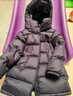保姆鹅  【风墙】儿童羽绒服宝宝中长款护脸加厚外套保暖童装[NG2664] 炭黑 150 实拍图