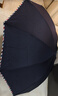 天堂 加大雨伞三折 晴雨两用商务伞经典格纹10骨大雨伞男女 暗紫红 实拍图