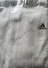 adidas情侣款休闲抓绒圆领长袖卫衣套头衫男女秋季阿迪达斯轻运动   黑色/白   2XL 实拍图