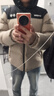 李宁火锅羽绒 新春丨男女同款防泼水防风宽松鸭绒短羽绒服AYMV431 实拍图