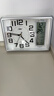 康巴丝（Compas）座钟客厅简约台钟石英钟时尚日历床头钟2991 银色 26cm 实拍图