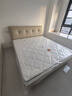 全友家居 头层牛皮床奶油风床头软包靠背卧室家用1.8米双人床政府补贴 实拍图