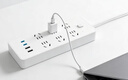 公牛（BULL）小白USB插座/插线板/插排/接线板 Type-c口+USB口+6插孔 全长1.8米白色 GNV-U1156总控开关 实拍图
