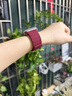 MSSM适用苹果手表表带Apple Watch S11/10硅胶磁吸带iwatch S9/se3/ultra3新年圣诞表带-酒红色 实拍图
