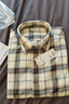 优衣库男女装法兰绒格子衬衫长袖衬衣薄外套481225 480770 481225/30浅米色 XS 实拍图