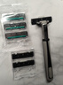 【京东配送 吉利同款】手动剃须刀手动刮胡刀防刮伤双层刀片旅行便携刮胡刀男士金属刀架 ⭐ 1刀架 6刀头 实拍图