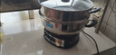 半球（PESKOE）多功能电热锅家用多用途锅 不锈钢电炒锅电蒸锅电煮锅 电锅一体多功能锅电炖锅电火锅炒菜锅 3L 30cm单笼款（适用2-5人） 实拍图