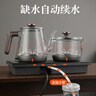 FUNORK全自动上水电热水壶煮茶烧水一体机茶台泡茶烧水壶茶几茶桌嵌入式抽水电茶壶茶具套装 1L 钛灰色-双壶上水清洁款（37*20cm） 实拍图