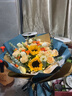 艾斯维娜鲜花速递向日葵混搭花束生日礼物全国同城配送 向日葵香槟韩式花束 实拍图