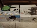 日式宠物狗狗猫斜口防滑陶瓷食盆架法斗碗狗碗食盆大号大型犬用品 L-白色碗粉垫餐桌套装 实拍图